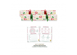 9" Festive Joy White Mixed Box Cracker